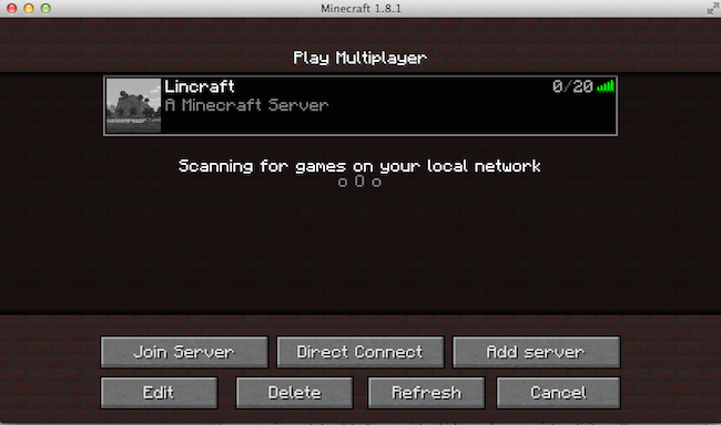 Minecraft Server List.