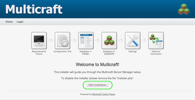 Multicraft Installer.