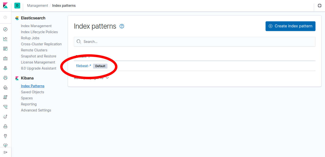 Kibana Filebeat Index Pattern
