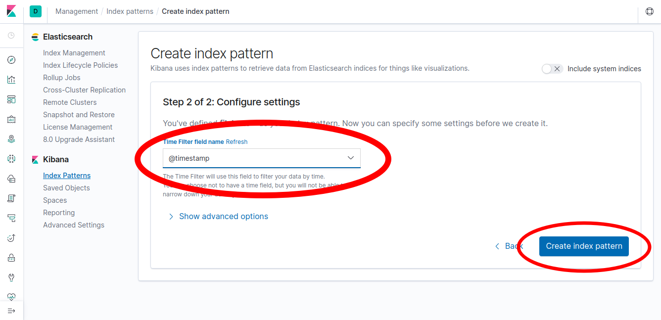 Kibana Create Index Pattern