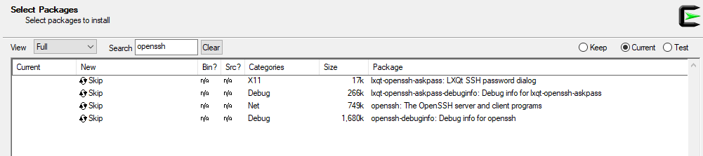 Cygwin install OpenSSH