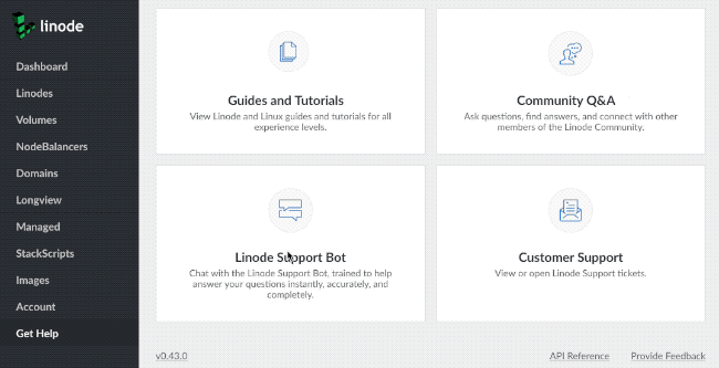 Accessing the Linode Support Bot from the Manager