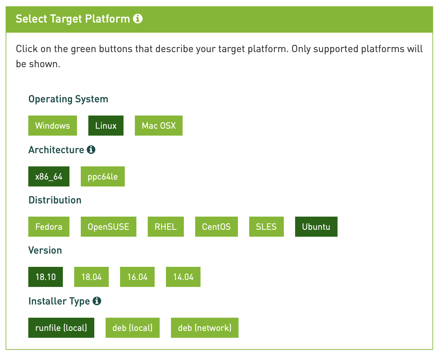 CUDA Downloads Page - Select Target Platform