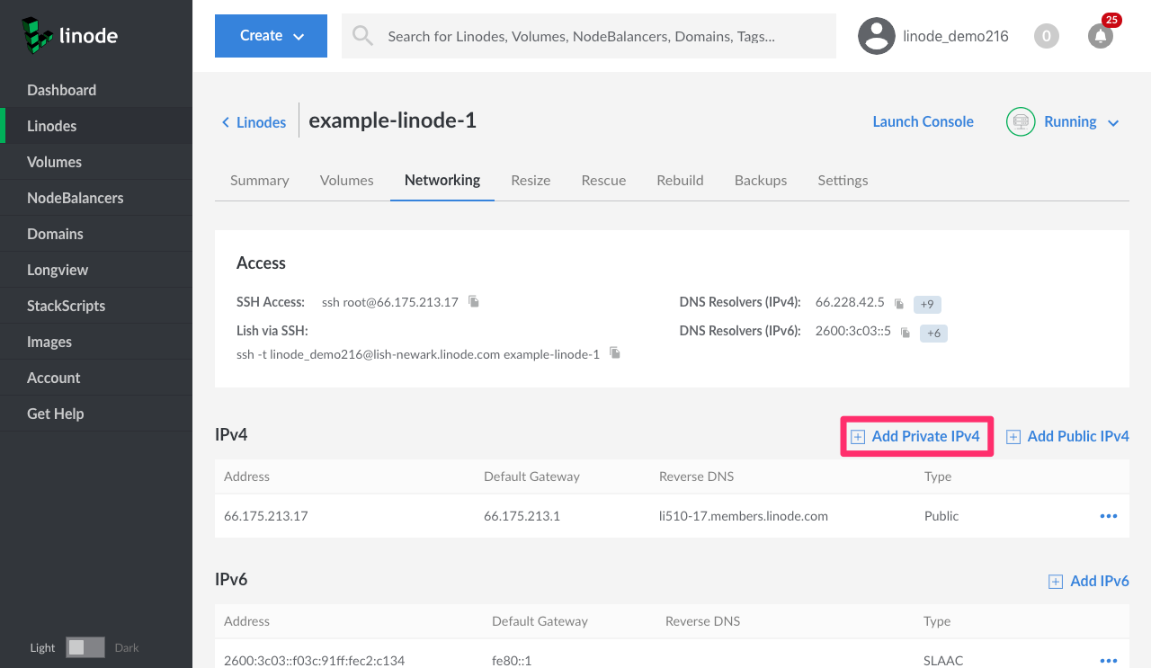 Adding Private IP addresses