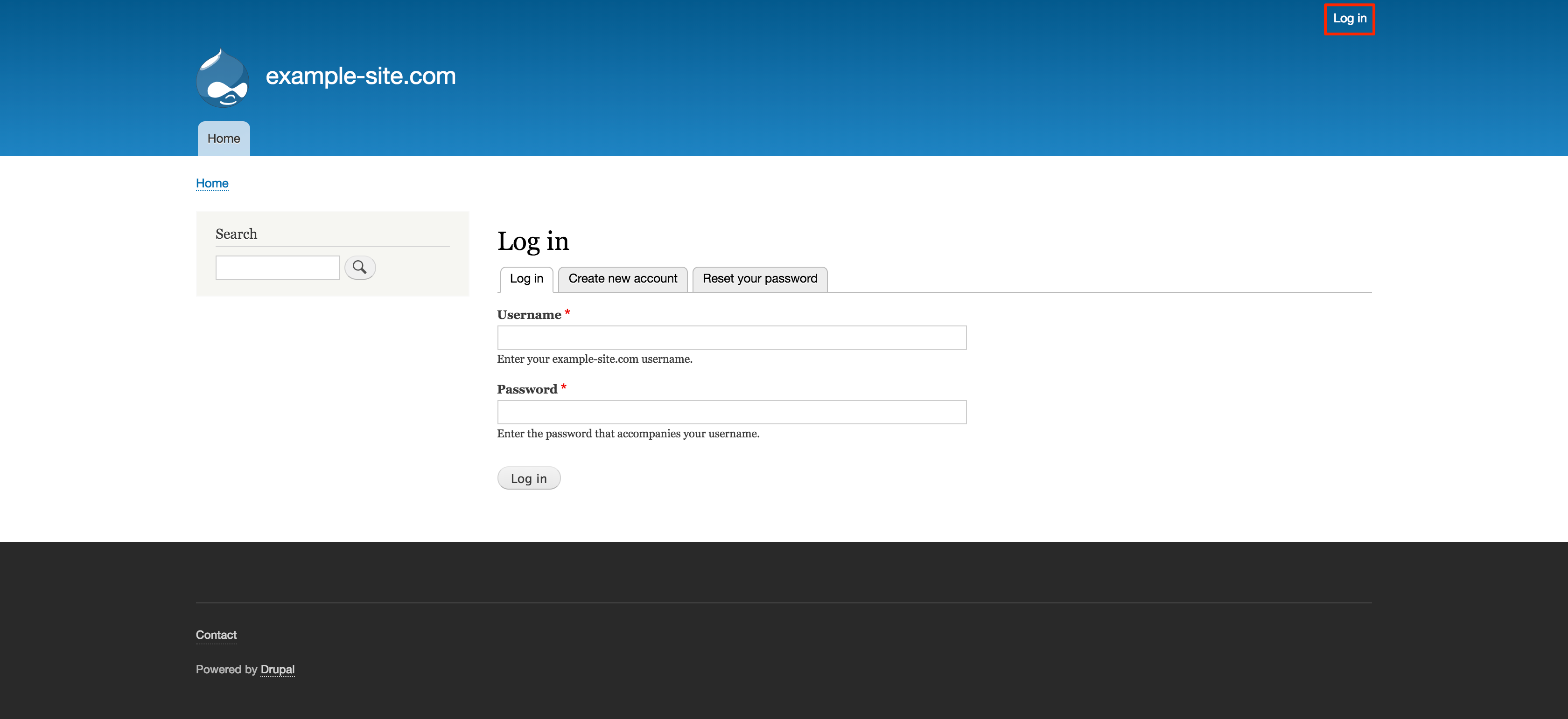 Log in to your Drupal site.