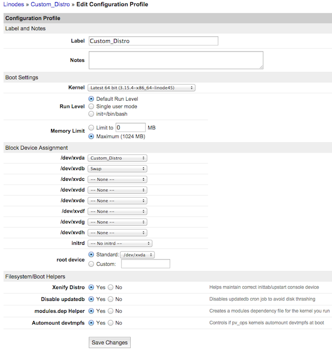 Configuration Profile.